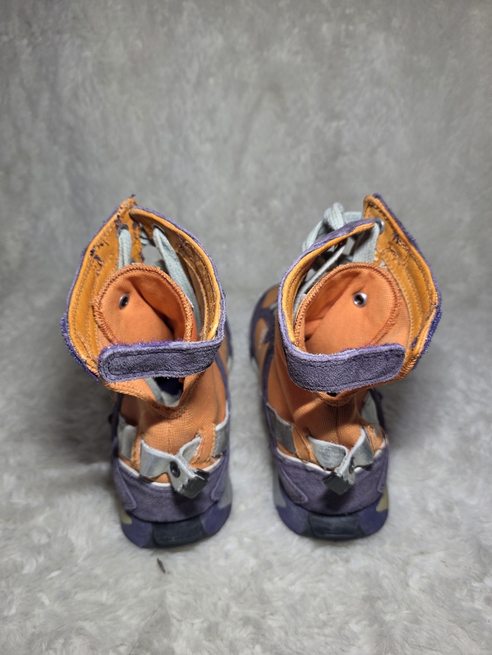 2003 Diesel Kadette Y2K High Top Sneakers Orange Purple Women’s 6 Vintage - Picture 7 of 10